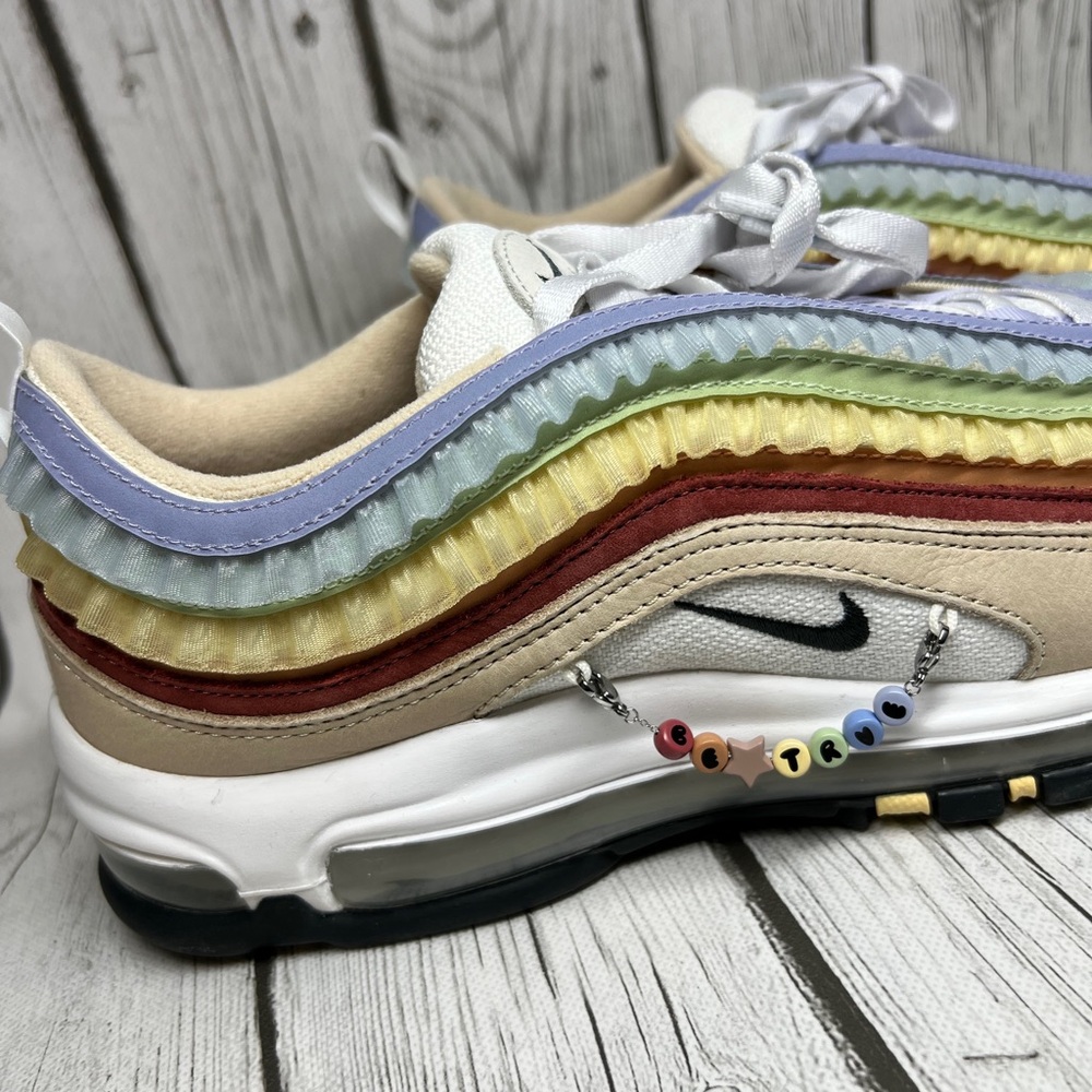 BRAND NEW Nike Air Max 97 Men's Shoes Size 11 FD8637-600 BOX NO LID PRIDE - Picture 4 of 11